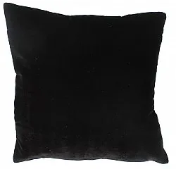 Cojín de terciopelo (negro) (funda de cojín) 45 x 45 cm