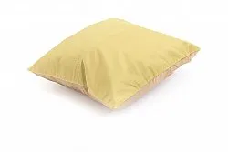 Cojín de terciopelo (amarillo) (funda de cojín) 45 x 45 cm