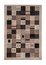 Alfombra Wilton - Ethno Square (marrón/gris)