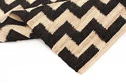 Alfombra de yute - Cabana (beige/negro)