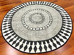 Alfombras redondeadas - Marrakech (redondo) (negro/blanco/gris)