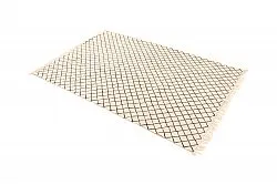 Alfombra de algodón - Agadir (negro/blanco)