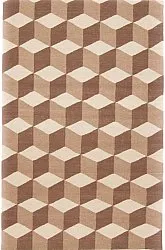 Alfombra de Lana - Floriáda (beige/marrón)