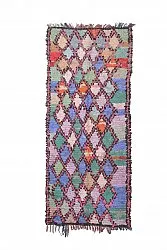 Alfombra Marroquí Bereber Boucherouite 245 x 100 cm