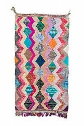 Alfombra Marroquí Bereber Boucherouite 135 x 260 cm