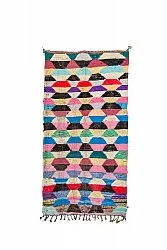 Alfombra Marroquí Bereber Boucherouite 145 x 275 cm