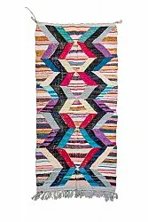 Alfombra Marroquí Bereber Boucherouite 140 x 290 cm