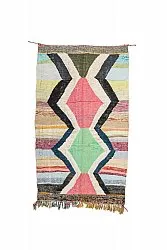 Alfombra Marroquí Bereber Boucherouite 135 x 215 cm