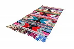 Alfombra Marroquí Bereber Boucherouite 135 x 270 cm