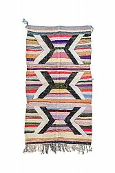 Alfombra Marroquí Bereber Boucherouite 125 x 230 cm