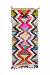 Alfombra Marroquí Bereber Boucherouite 140 x 305 cm