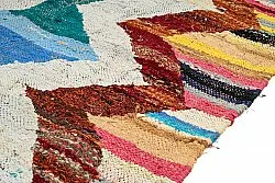Alfombra Marroquí Bereber Boucherouite 125 x 225 cm