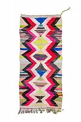 Alfombra Marroquí Bereber Boucherouite 135 x 305 cm