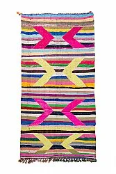 Alfombra Marroquí Bereber Boucherouite 135 x 260 cm