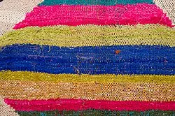 Alfombra Marroquí Bereber Boucherouite 135 x 245 cm