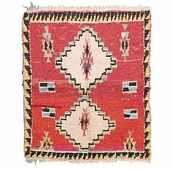 Alfombra Marroquí Bereber Boucherouite 145 x 115 cm