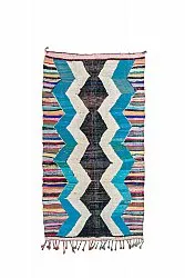 Alfombra Marroquí Bereber Boucherouite 140 x 255 cm