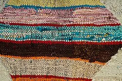 Alfombra Marroquí Bereber Boucherouite 125 x 265 cm