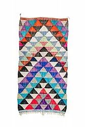Alfombra Marroquí Bereber Boucherouite 130 x 250 cm
