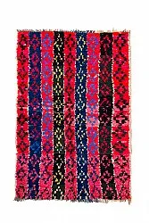 Alfombra Marroquí Bereber Boucherouite 135 x 205 cm