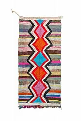Alfombra Marroquí Bereber Boucherouite 130 x 260 cm