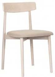 Silla - Ystad (roble blanco/beige) - 2 piezas