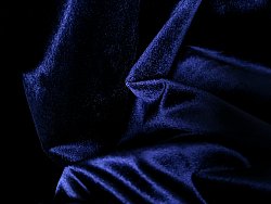 Cortinas - Cortinas de terciopelo Marlyn (azul oscuro)