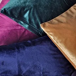 Funda de almohada - Cojines de terciopelo Marlyn (azul oscuro)
