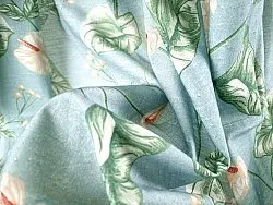 Cortinas - Cortina de algodón Adella (turquesa)