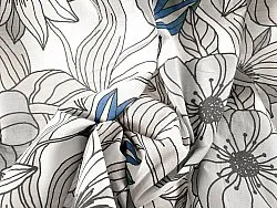 Cortinas - Cortina de algodón Aurelia (azul)