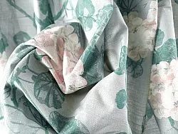 Cortinas - Cortina de algodón Amara (gris/rosa)