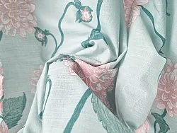 Cortinas - Cortina de algodón Alyssa (verde/rosa)