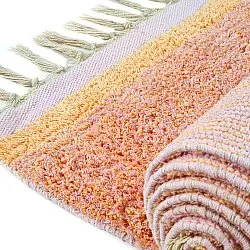 Alfombras de pelo largo - Celina Natural Cotton Shaggy (rosa/beige)