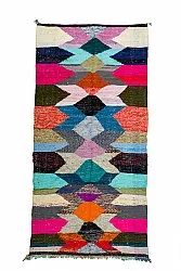 Alfombra Marroquí Bereber Boucherouite 145 x 295 cm