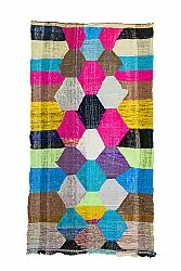 Alfombra Marroquí Bereber Boucherouite 150 x 285 cm