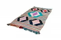 Alfombra Marroquí Bereber Boucherouite 140 x 255 cm