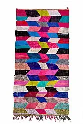 Alfombra Marroquí Bereber Boucherouite 150 x 305 cm