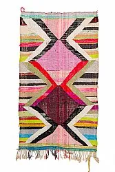 Alfombra Marroquí Bereber Boucherouite 135 x 245 cm