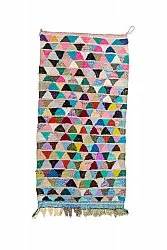 Alfombra Marroquí Bereber Boucherouite 125 x 255 cm
