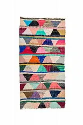 Alfombra Marroquí Bereber Boucherouite 135 x 270 cm