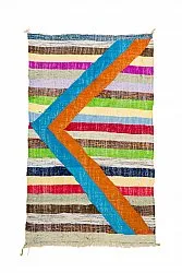 Alfombra Marroquí Bereber Boucherouite 125 x 215 cm