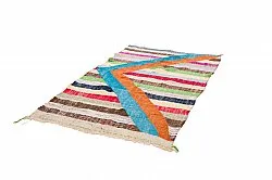 Alfombra Marroquí Bereber Boucherouite 125 x 215 cm