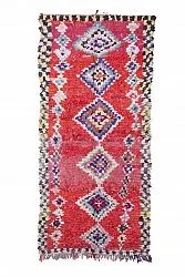 Alfombra Marroquí Bereber Boucherouite 220 x 125 cm