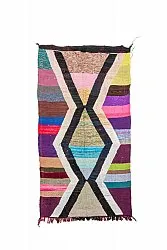 Alfombra Marroquí Bereber Boucherouite 135 x 255 cm