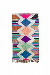 Alfombra Marroquí Bereber Boucherouite 130 x 230 cm