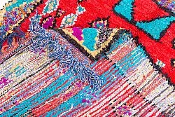 Alfombra Marroquí Bereber Boucherouite 245 x 95 cm