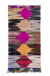 Alfombra Marroquí Bereber Boucherouite 130 x 275 cm