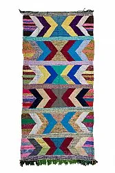 Alfombra Marroquí Bereber Boucherouite 130 x 275 cm