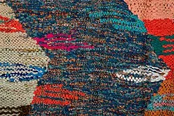 Alfombra Marroquí Bereber Boucherouite 135 x 265 cm