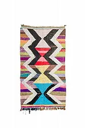 Alfombra Marroquí Bereber Boucherouite 125 x 225 cm